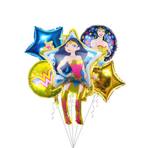 للبيع بالجملة مجموعات أزياء المرأة العجيبة المتحركة في فيلم كرتون ألومنيوم لزينة حفلات أعياد الميلاد للأطفال - Product Image 3