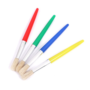 FOSKA – Lot de 4 pinceaux ronds pour aquarelle et <span class=keywords><strong>peinture</strong></span> à l'huile pour enfants, avec poils durables et manches ergonomiques, pour fournitures artistiques - Product Image 1