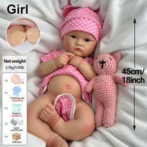 Künstler-Level Exclusive Edition 18 Zoll Reborn <span class=keywords><strong>Dolls</strong></span> Großhandel Lebensechte Silikon Baby puppen für Mädchen ODM Custom Design - Product Image 2