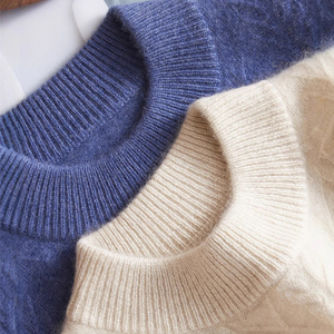 Wholesale 100% Pure Custom Cashmere <strong>Sweater</strong> Man Semi-High Neck Oem Cable <strong>Knit</strong> Pullover Vintage Casual Slim-fit Knitwear - Product Image 3