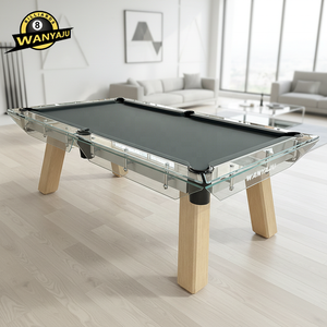 Table de <span class=keywords><strong>billard</strong></span> et de tennis de table en verre trempé de 12 mm d'épaisseur, personnalisée en usine, 7 pieds, pour usage domestique, populaire - Product Image 6