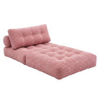 Canapé d'angle carré moderne convertible en tissu chenille capitonné, garni d'éponge, écologique et pliable, idéal pour hôtel, villa, appartement, chambre à coucher