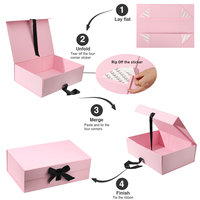 Draps de lit personnalisés housses de couette boîte de rangement pliable grande boîte magnétique rose grande boîte d'emballage pliante