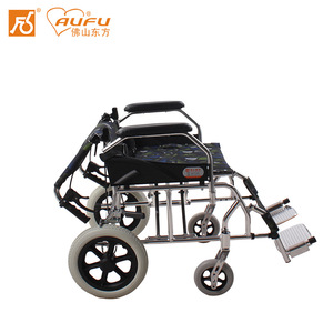 Silla de Ruedas Manual AUFU de Aleación de Aluminio, Ligera, Plegable, Portátil, para Uso en Interiores y Exteriores, para Personas Mayores y con Discapacidad - Product Image 3