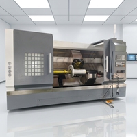 Tour CNC à lit incliné TCK800 avec tourelle à 12 postes pour l'usinage de pièces métalliques complexes, machine CNC de haute précision et grande stabilité