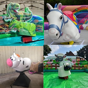 <span class=keywords><strong>Taureau</strong></span> <span class=keywords><strong>mécanique</strong></span> gonflable commercial pour enfants, avec tête de sécurité en mousse souple Sofolex et 3 animaux interchangeables, idéal pour la <span class=keywords><strong>location</strong></span> événementielle - Product Image 6