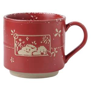 Mug en céramique motif chat mignon, design dessin animé, compatible micro-ondes, rouge et noir, pour café, thé, petit-déjeuner, porridge, pour couple - Product Image 3