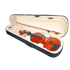 Set Violino Acustico NAOMI Colore Naturale Lucido 4/4-1/8 con Arco, Resina, Accordatore, Ponticello, Silenziatore, Panno per Pulizia, Custodia e Corde - Product Image 5