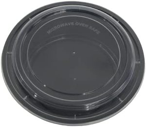 Contenants de préparation de repas réutilisables de 7 pouces, compatibles micro-ondes, avec couvercles hermétiques, boîte de rangement alimentaire ronde en plastique My1000 - Product Image 4