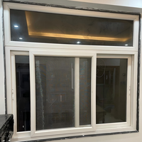 Fenêtres coulissantes modernes de haute qualité à double vitrage trempé, cadre UPVC horizontal, résistantes aux ouragans et insonorisées