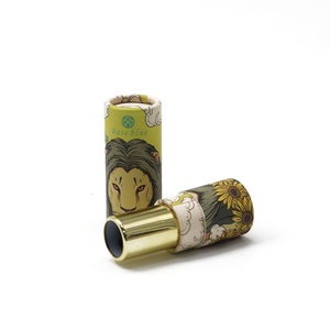 Emballage de rouge à lèvres rotatif personnalisé biodégradable, tube rigide avec une couche intérieure en papier résistant à l'huile. - Product Image 3