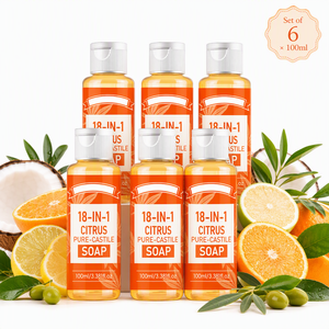Savon liquide pur à l'huile de coco et à l'huile d'olive <span class=keywords><strong>18</strong></span> en 1, multi-usages pour le corps, le visage et les mains, 100 ml, OEM ODM - Product Image 1