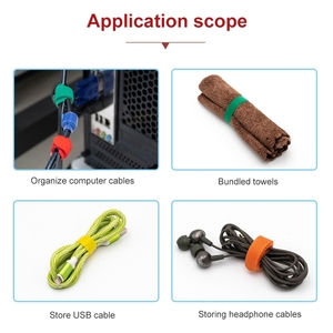 Muestra <span class=keywords><strong>gratis</strong></span> 1,2 cm 3M Reutilizable y dividible Gancho y bucle Cable Bridas Organizador de cables - Product Image 6