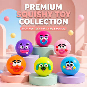 Balle anti-stress TPR à rebond lent, jouet sensoriel amusant pour adolescents et adultes - Product Image 1