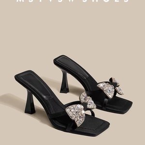 Sandalias de Verano de Alta Calidad con Plataforma y Tacón Grueso Impermeable, Tipo Mule con Flores para Mujer - Product Image 2