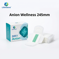 Serviettes hygiéniques respirantes à anions avec ailettes pour le contrôle quotidien des odeurs, marque distributeur, 245 mm