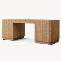 Bureau d'ordinateur en chêne massif de haute qualité, moderne et luxueux, fabriqué à la main, mobilier de bureau, option personnalisable disponible