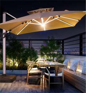 <span class=keywords><strong>Parasol</strong></span> design moderne <span class=keywords><strong>avec</strong></span> lumière solaire LED <span class=keywords><strong>Parasol</strong></span> spacieux <span class=keywords><strong>avec</strong></span> bras hydraulique - Product Image 1