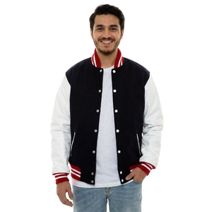 Chaqueta de Lana 100% Transpirable de Alta Calidad para Hombre, Estilo Letterman Varsity, para Adultos, Casual, Estilo Urbano, Suministro ODM para Invierno - Product Image 1