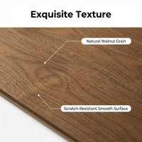 Planchers en bois d'ingénierie multicouche en noyer noir, finition brossée antique, lames à rainures et languettes pour salons