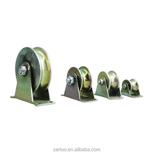 Track Door Transporte U Forma Groove of <span class=keywords><strong>Antique</strong></span> <span class=keywords><strong>Metal</strong></span> Caster Ferro Fundido Rodízios e Rodas de Perfil Baixo Rodízio Tamanho 100mm - Product Image 3
