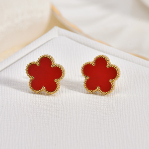 Niche Design en acier inoxydable plaqué or 18 carats polyvalent design délicat bijoux d'oreille en métal pour femmes accessoires de vacances à la plage - Product Image 3