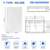 Boîtier d'instrumentation étanche IP65, anti-poussière pour câblage électrique, 230x150x60mm PJB051