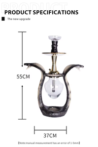 Sang trọng Shisha đồ trang trí Rắn hookah độc đáo Shisha lớn chicha rắn hình dạng thủy tinh hookah nhựa động vật shesha với rắn Hose - Product Image 6