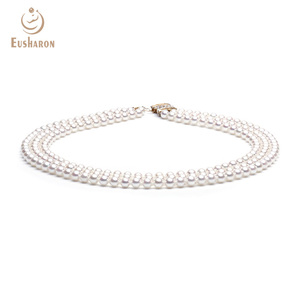 Nuovo Da Sposa Regalo di Nozze Coltivate Naturale Fatto A Mano Laureato Acqua di Mare <span class=keywords><strong>Akoya</strong></span> Della Perla Della <span class=keywords><strong>Collana</strong></span> Dei Monili - Product Image 2