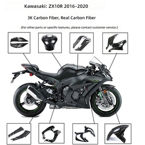 Vente de liquidation d'usine, ensemble complet de kits de carrosserie en fibre de carbone MXMOTOGP pour Kawasaki <span class=keywords><strong>ZX10R</strong></span> 2016-2020, carbone sec 3K, motif sergé - Product Image 1