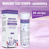 Tests de détection des métaux lourds dans les cosmétiques, Détection du mercure dans les cosmétiques, Bandelettes de test du mercure pour les cosmétiques
