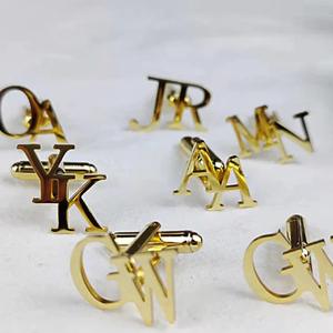 Lateefah Custom gemelli iniziali in acciaio inossidabile accessori per matrimonio da uomo di lusso accessori per fidanzamento o regalo - Product Image 6