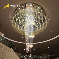 Lustres modernes et lampes suspendues Lustres en cristal pour le salon Haut plafond Hôtel Maison Escalier