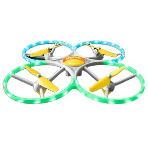HOSHI 4DRC V7无人机4k高清儿童玩具礼品四轴飞行器重力传感器无人机高度带彩色发光二极管灯飞碟遥控无人机