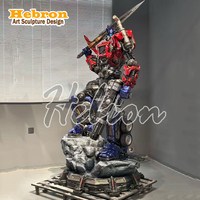 Sıcak Fırsat Büyük Boy Dış Mekan Dekorasyonu Metal Cam Elyaf Robot Bumble Bee Heykeli Transformer Aksiyon Figürü Satılık