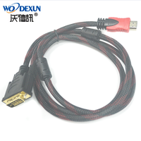 Câble HDTV vers DVI Bi-direction HDTV Mâle 24 + 1 DVI-D Mâle Adaptateur 1080P Convertisseur pour Xbox HDTV DVD LCD Câble DVI vers HDTV