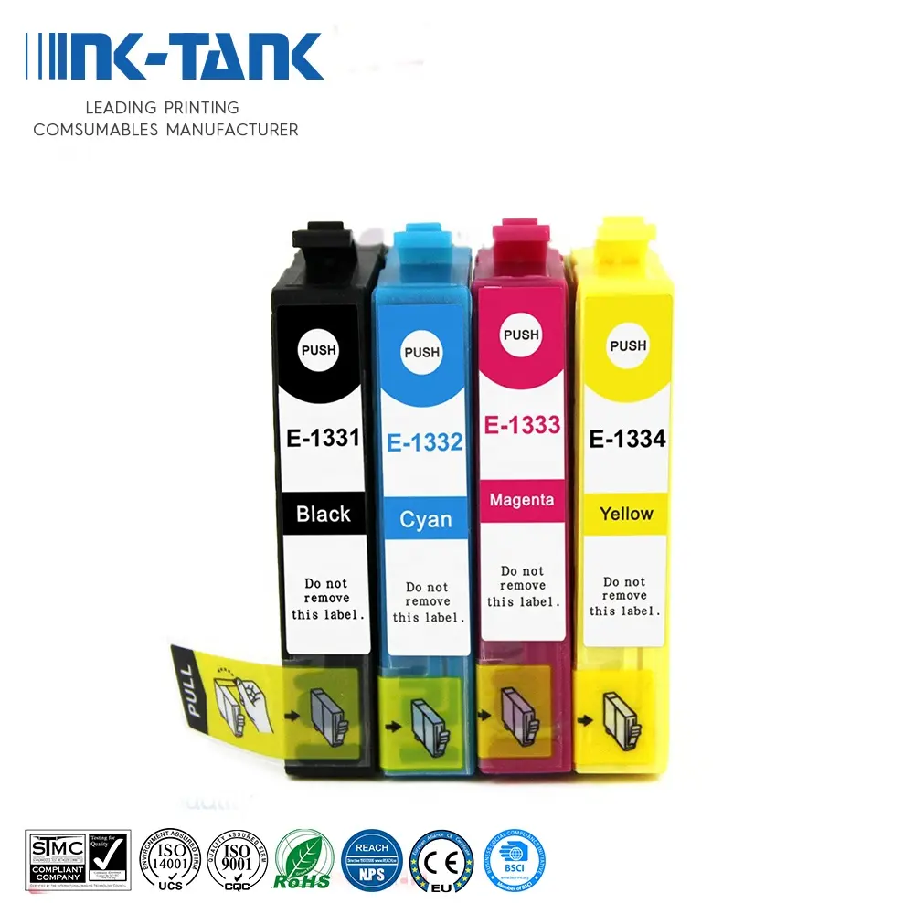 TANQUE T1321 T133 T1331 T1332 T1334 T1334 T1381 Cartucho de tinta compatível InkJet para impressora Epson Stylus TX420W TX123