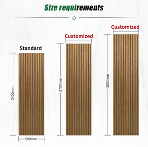 Panneau mural insonorisant en bois <span class=keywords><strong>plat</strong></span>, panneau acoustique 3D en bois, panneau absorbant le son en polyester, adapté au salon, au bar de <span class=keywords><strong>chant</strong></span> - Product Image 3