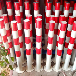 عمود فولاذي مجلفن مضاد للتصادم، عمود تثبيت للسيارات، أعمدة مواقف السيارات في مراكز التسوق، عمود تحذير وعزل من الفولاذ Q235 عالي الجودة - Product Image 2