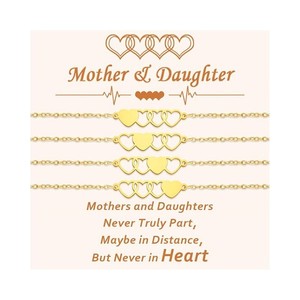 Set Gelang Ibu & Anak Eropa & Amerika Terbaru, Baja Anti Karat 3-Piece, Hadiah Hari Ibu, Perhiasan Serasi Ibu & Anak - Product Image 3