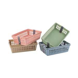 Custom High Quality Fruit Plastic Baskets Kitchen Small Plastic Basket Stackable