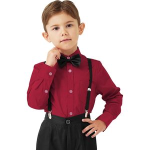 Chemise d'uniforme pour enfants, manches longues, boutonnée, coupe classique, de la taille bébé à la taille enfant - Product Image 2