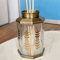 Brûleur d'encens en verre transparent fait main, style Ramadan, en gros d'usine, idéal pour la décoration intérieure