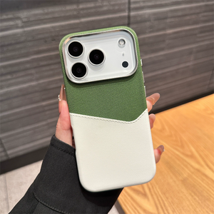 Ốp điện thoại iPhone 17 cao cấp năm 2025, chất liệu da, hai màu, có ngăn đựng thẻ, nam châm, chống sốc, bền, chống rơi - Product Image 5