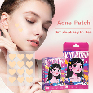 Patchs Hydrocolloïdes Cœur pour l'Acné, Teint Naturel, Invisibles, Imperméables, Autocollants Anti-Imperfections, Compatibles Maquillage, Anti-Cicatrices, Soin du <span class=keywords><strong>Visage</strong></span> - Product Image 5