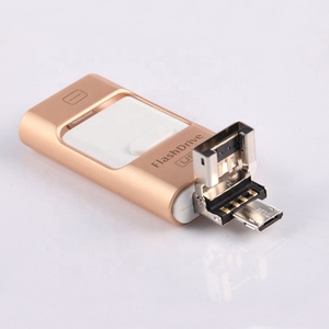 แฟลชไดรฟ์โลหะ3-in-1 USB 3.0 OTG แบบใช้แล้วทิ้งแท่งเมมโมรี่สติ๊ก2GB ถึง<span class=keywords><strong>512GB</strong></span> ใช้ได้กับ <span class=keywords><strong>iPhone</strong></span> และ Android - Product Image 4