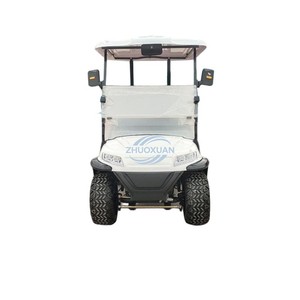 Voiturette de golf électrique 4 roues 4 places avec sièges en cuir épais pour usage scénique en villa - Product Image 1