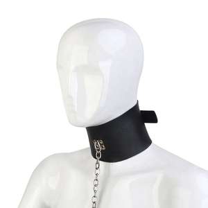 Juguetes sexuales de Bondage de cuero para hombre, <span class=keywords><strong>Collar</strong></span> de Bondage BDSM con cadena, Juguetes sexuales de esclavo fetiche, <span class=keywords><strong>Collar</strong></span> de cuello de Bondage para adultos - Product Image 1