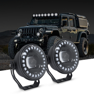 Faro LED con Anillo de Halo de Ángel para Motocicleta, Iluminación Automotriz, Resistente al Agua IP67, Faros Antiniebla para Camiones, Jeeps, ATV, 12V 40W - Product Image 2