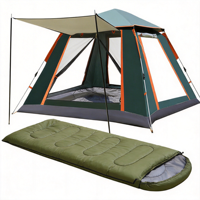 Tente de camping familiale imperméable pour 4 personnes, tente dôme monocouche, grande capacité pour les voyages, la randonnée, la plage, les pique-niques
